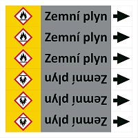 Značení potrubí ISO 20560, zemní plyn
